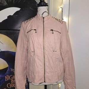 Wet Seal - Pink Faux Leather Jacket
